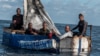 Balseros cubanos capturados en Key West el 9 de septiembre de 2022.
