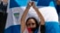 Activistas de Nicaragua protestan frente a la OEA en Washington, DC, el 23 de junio de 2021. (AP Photo/José Luis Magana, File).