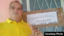 José Díaz Silva, presidente del Movimiento Opositores por una Nueva República, durante la cadena a favor de los presos políticos.