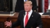 El presidente de Estados Unidos, Donald Trump en el Discurso sobre el Estado de la Unión.