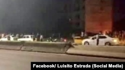 Protesta por extensos apagones en Las Yaguas, reparto Martí, Cerro, La Habana