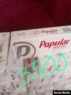 Una cajetilla de cigarros Popular puede llegar a costar 3,500 pesos en el mercado informal. (Facebook/Patricia Vidal)