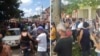 Multitudinaria protesta en San Antonio de los Baños, Cuba, el 11 de julio de 2021, en la que participó Alexander Díaz Rodríguez.