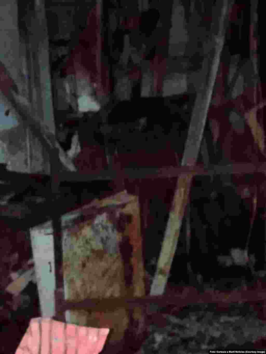 Así quedó el interior del edificio tras el incendio.