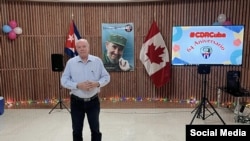 El funcionario cubano Rodrigo Malmierca durante una de sus visitas a Canadá. 