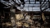 Una infraestructura destruida después de un ataque en Ucrania por la invasión rusa.